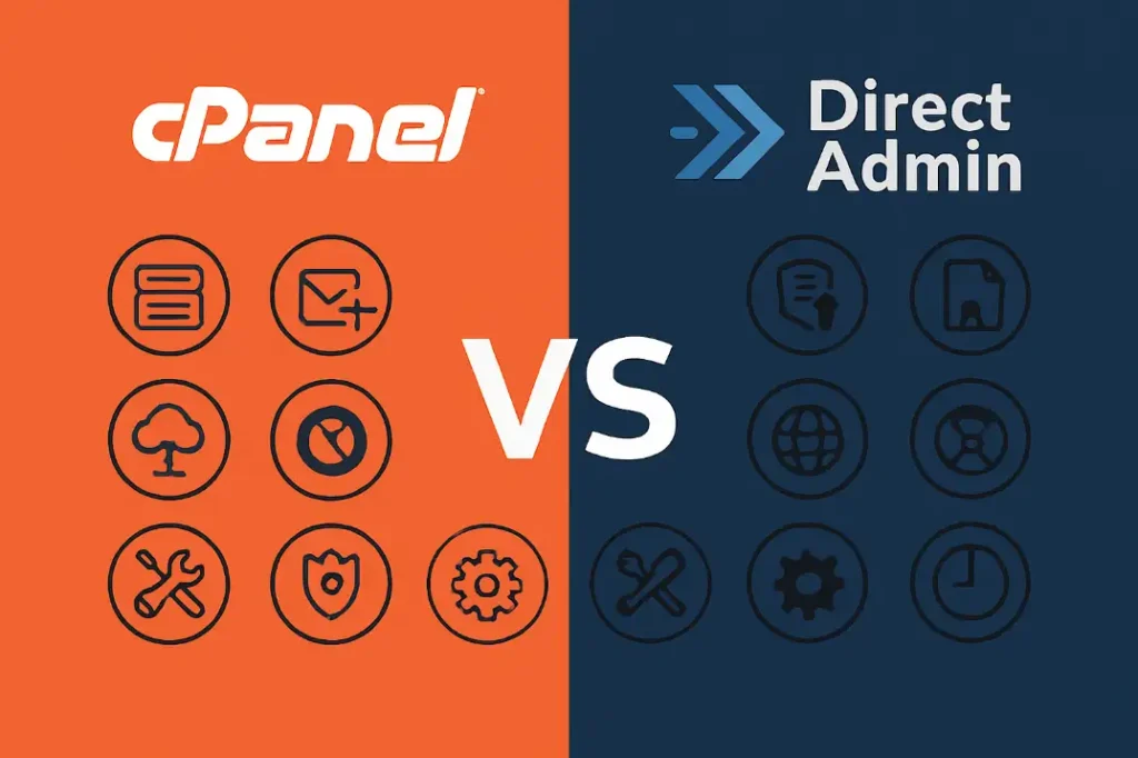 تفاوت سی پنل با دایرکت ادمین در سادگی دسترسی و منوها 