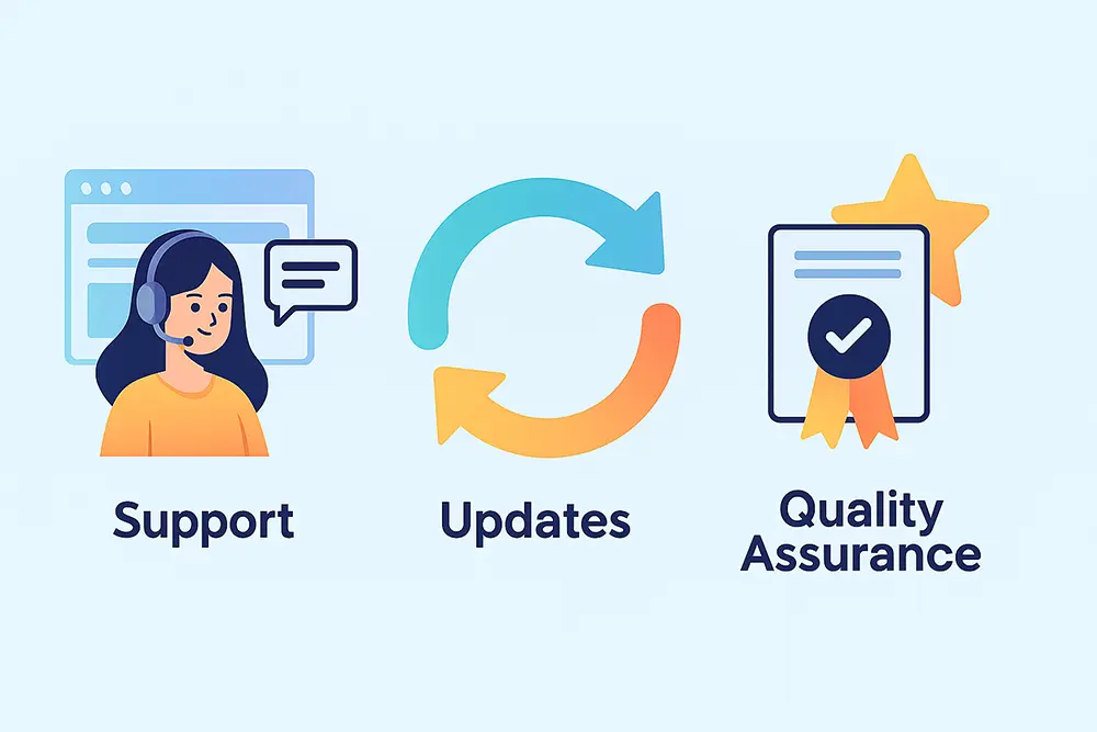 پشتیبانی، بروزرسانی و تضمین کیفیت افزونه جت سرچ