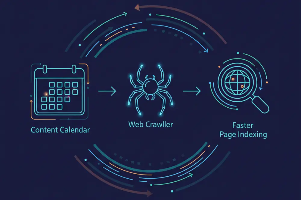 ارتباط تقویم محتوایی در سئو با کرال و ایندکس سریعتر صفحات