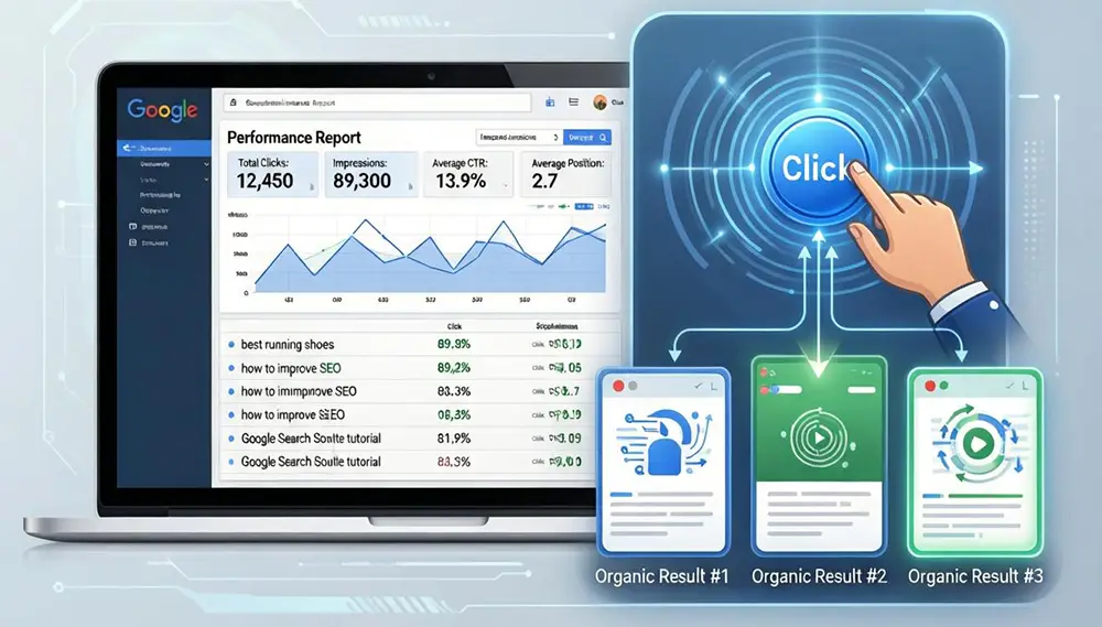 performance در سرچ کنسول و مفهوم Click
