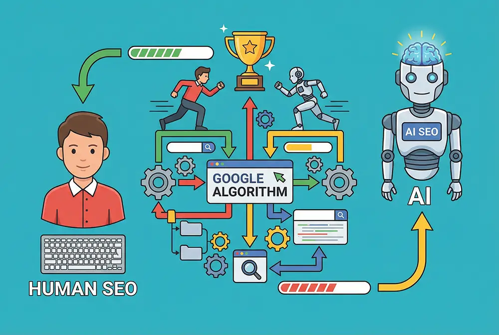 فرق محتوای هوش مصنوعی و انسانی در الگوریتم‌های گوگل