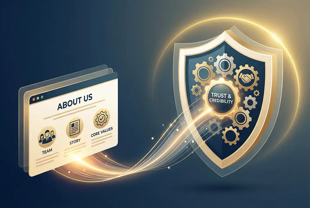 نقش طراحی صفحه درباره ما در افزایش اعتبار برند