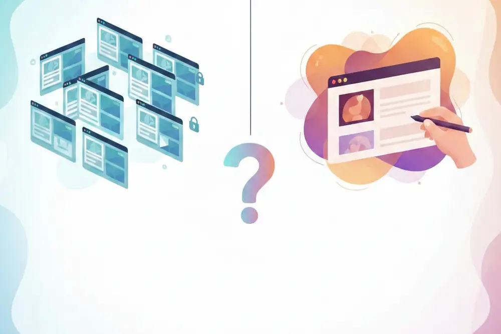 تفاوت بین قالب آماده و قالب اختصاصی؛ بررسی مزایا و معایب